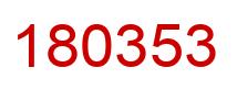 Number 180353 red image