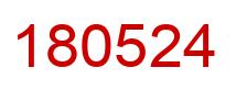 Número 180524 imagen rojo