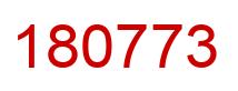 Número 180773 imagen rojo