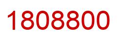 Number 1808800 red image
