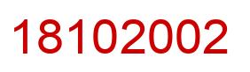 Number 18102002 red image