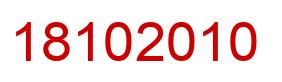Número 18102010 imagen rojo