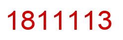 Number 1811113 red image