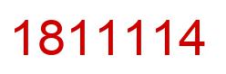 Number 1811114 red image