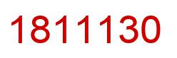 Number 1811130 red image