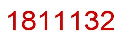 Number 1811132 red image