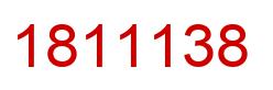 Number 1811138 red image