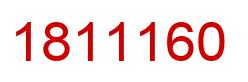 Number 1811160 red image