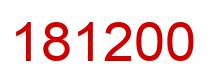 Number 181200 red image