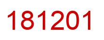 Number 181201 red image