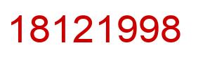 Number 18121998 red image