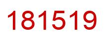 Number 181519 red image