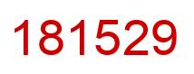 Number 181529 red image