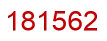 Number 181562 red image