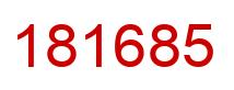 Number 181685 red image