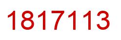 Number 1817113 red image