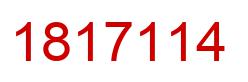 Number 1817114 red image