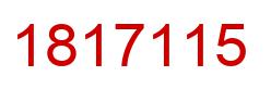 Number 1817115 red image
