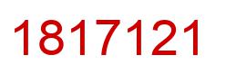 Number 1817121 red image