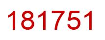 Number 181751 red image