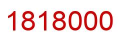 Number 1818000 red image