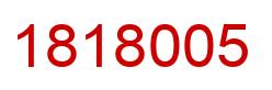Number 1818005 red image