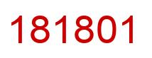 Number 181801 red image