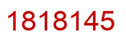 Number 1818145 red image