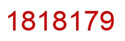 Number 1818179 red image