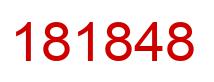 Number 181848 red image
