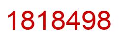 Number 1818498 red image