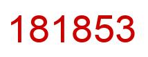 Number 181853 red image