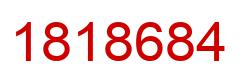 Number 1818684 red image