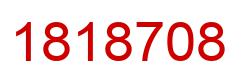 Number 1818708 red image