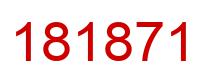 Number 181871 red image