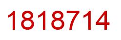 Number 1818714 red image