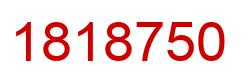 Number 1818750 red image