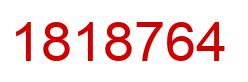 Number 1818764 red image