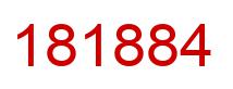 Number 181884 red image