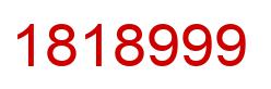 Number 1818999 red image