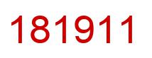 Number 181911 red image