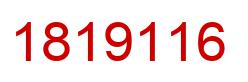 Number 1819116 red image