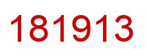 Number 181913 red image