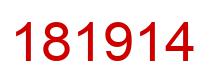 Number 181914 red image