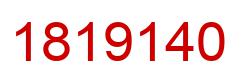 Number 1819140 red image