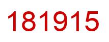 Number 181915 red image