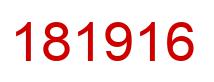 Number 181916 red image