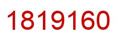 Number 1819160 red image