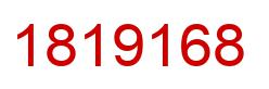 Number 1819168 red image