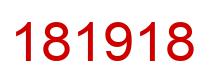 Number 181918 red image